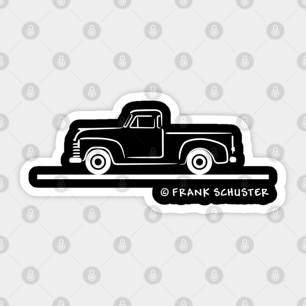 1951 Chevrolet Pickup Truck White Sticker by PauHanaDesign